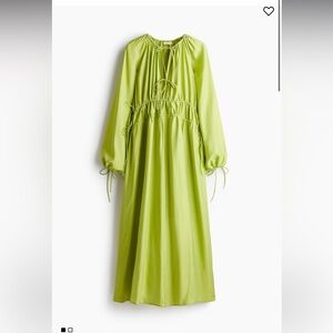 H&M Oversized Lime Green Long Sleeve Dress Size Small